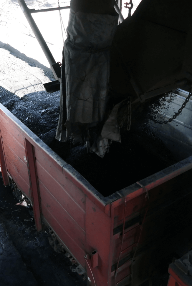 Отгрузка угля на шахте