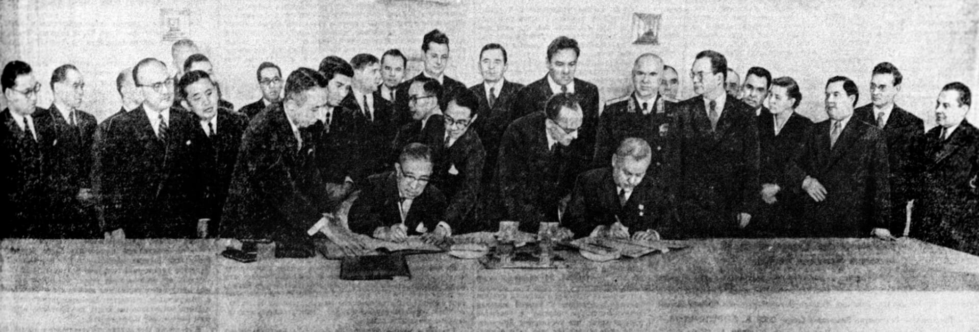 Николай Александрович Булганин и премьер-министр Японии Итиро Хатояма